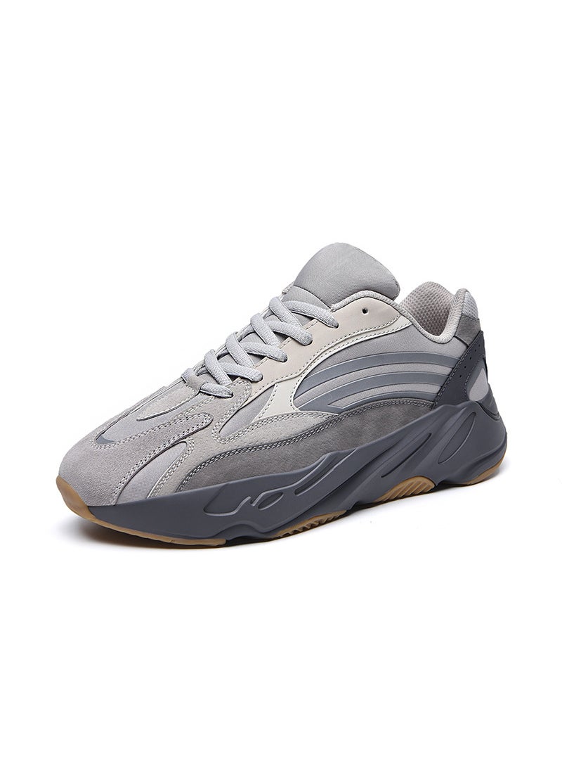 Generic Mens椰子 Shoes Dad Style Reflective Thick Bottom Breathable Casual Sports Sneakers Summer Season Low Cut Cross Buckle volcanic ash 702 