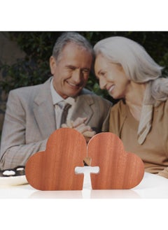 Anywin Anywin Wooden Hearts for Crafts, Gifts for Father, Wood Cross Craft for Table Desk Shelf Decoration, 2Pcs Wood Art Sign Gifts for Inspirational, Religious, Christian Gifts for Men Women Friends  - Image 2