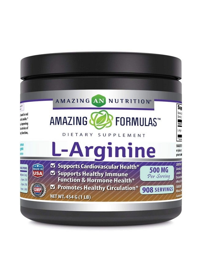 Amazing Nutrition Amazing Formulas L-Arginine Powder Supplement | Non-GMO | Gluten Free | Made in USA (1 Lb) - Image 1