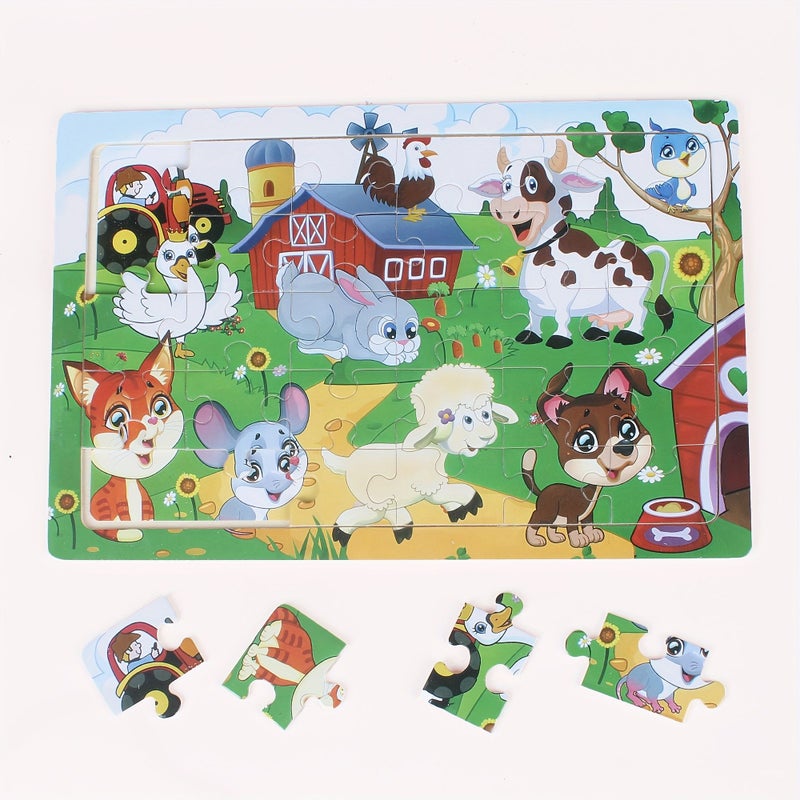 2 Sets Arctic Theme Wooden Puzzle Toy Toddlers Learning Cognitive Thinking Fun Gifts - Image 4