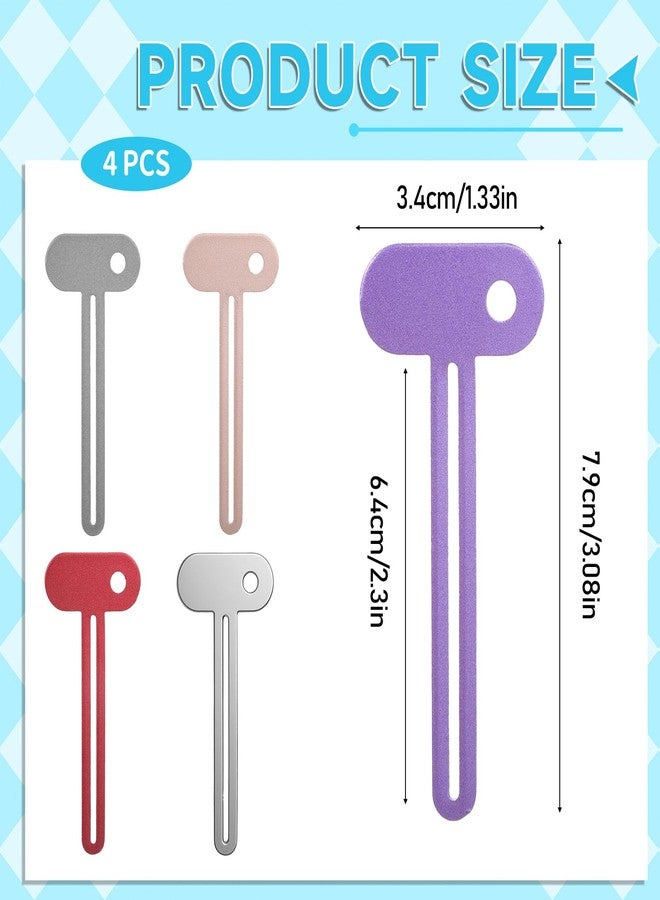 Jxiwfvl 5 Pack Tube Squeezer Key Toothpaste Tube Keys, Stainless Steel Toothpaste Key for Extruding Premium Heavy-Duty Vibrant All Tubes - Toothpastes & Hand Cream Cosmetic - Image 2