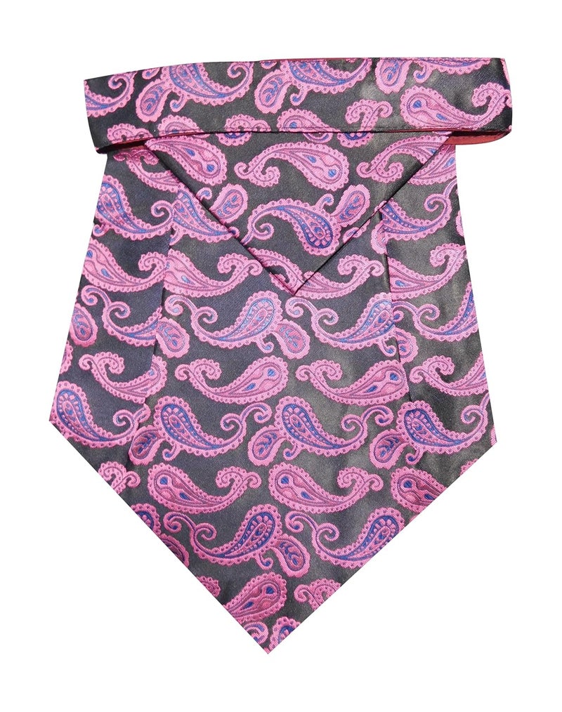 Riyasat Self Design Micro Fiber Cravat Tie with Pocket Square - Image 1