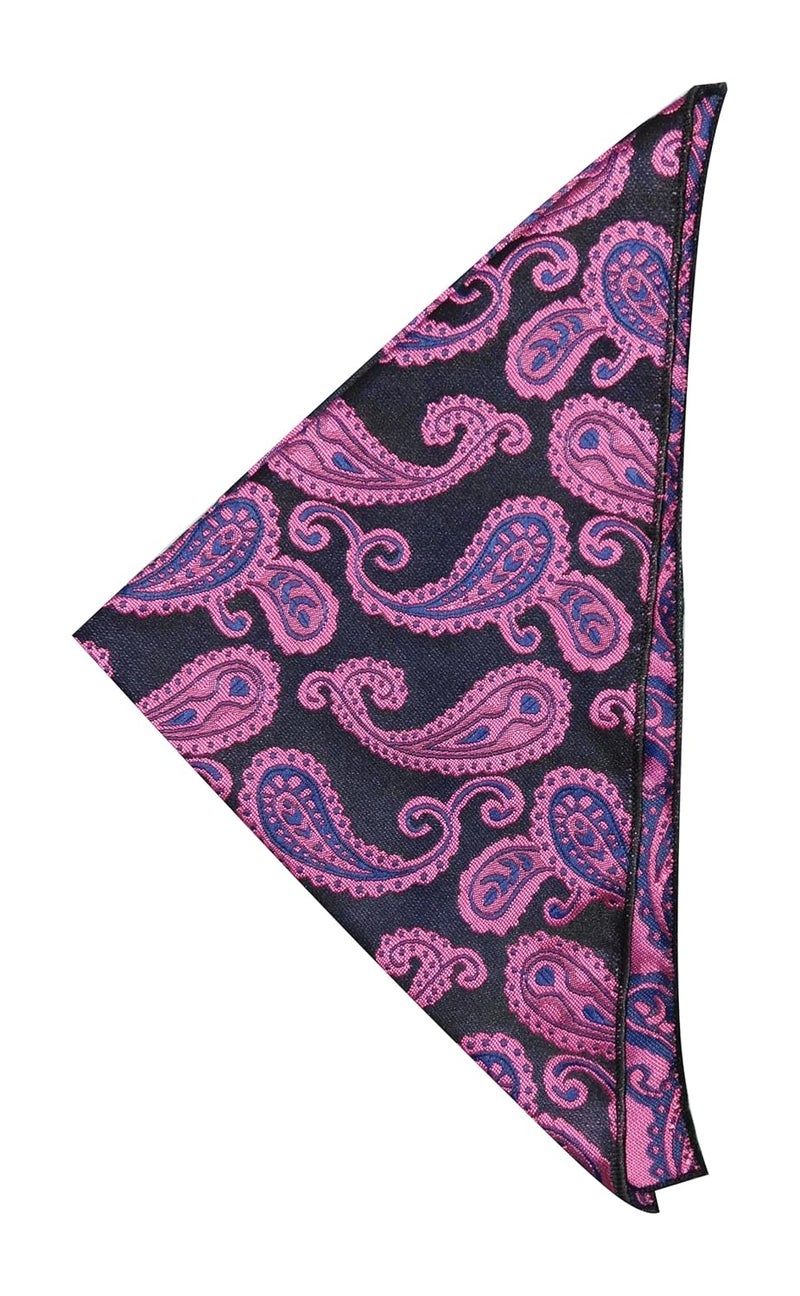 Riyasat Self Design Micro Fiber Cravat Tie with Pocket Square - Image 4