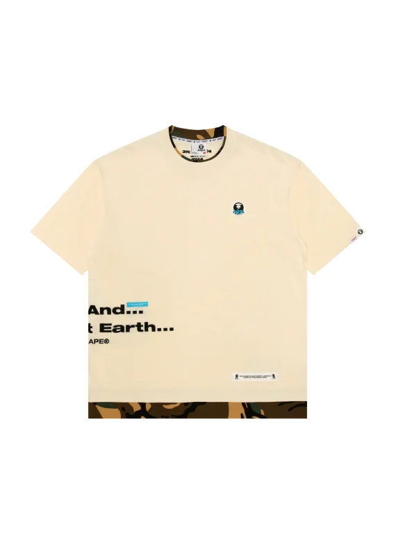 AAPE Moonface logo camo short sleeve tee