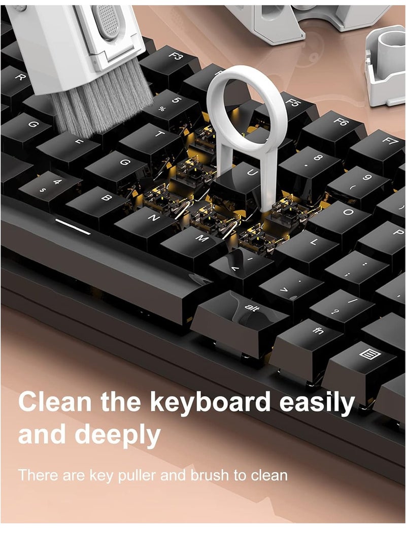 ELTRAZONE Keyboard Cleaning Soft Brush 8-In-1 Cleaning Soft Brush Multifunctional Computer Bluetooth Cleaning Tool Set With Soft Microfiber Brush, - Image 4