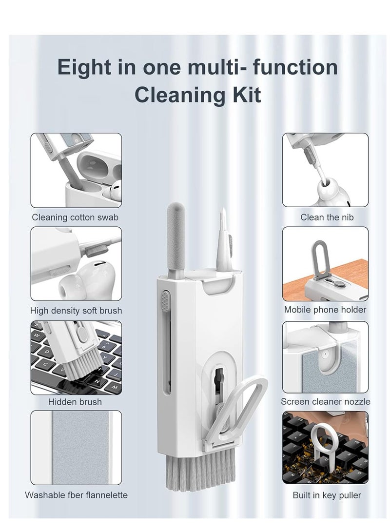 ELTRAZONE Keyboard Cleaning Soft Brush 8-In-1 Cleaning Soft Brush Multifunctional Computer Bluetooth Cleaning Tool Set With Soft Microfiber Brush, - Image 2