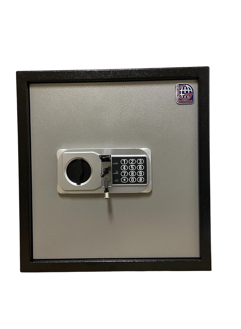 LOTFY GROUP LG Safebox Code- 40NEK- 40*38*38CM- Gray Colour- Home Office Safe Box- Electronic Lock- Key Lock - Image 1