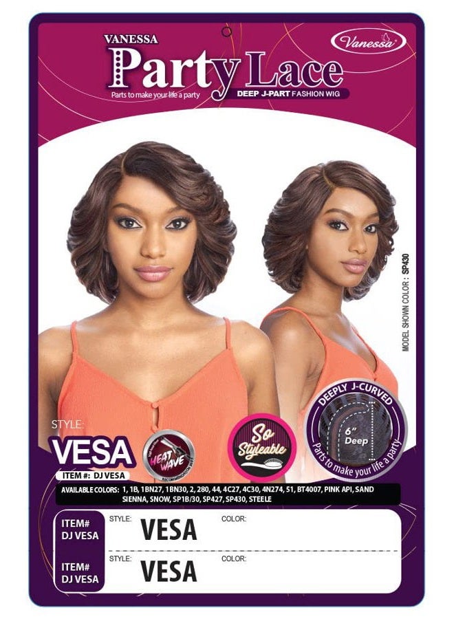Vanessa Party Lace Synthetic Hair Deep J Part Wig-DJ VESA (SIENNA) - Image 5