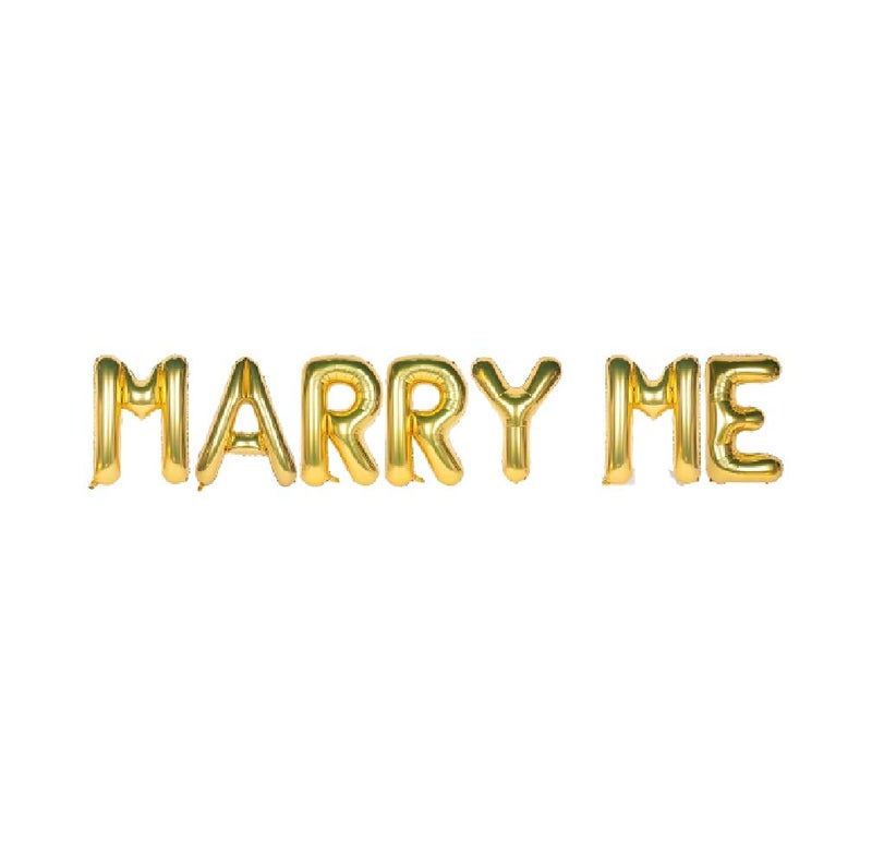FI - FLICK IN Paper 55 Pcs Marry Me Decoration Set Proposal Ring Heart I Love You Balloons For Decorations Wedding Engagement Led Light Decor Will You Marry Me Decoration (Pack Of 55|Red & Gold) - Image 4