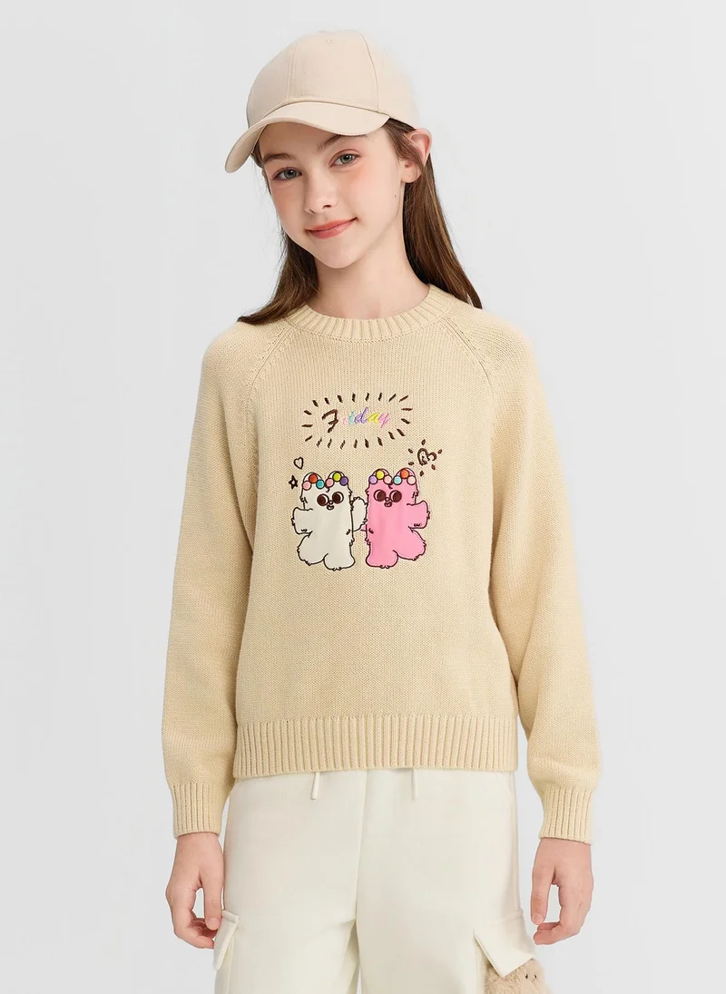 Balabala Kids Girl Round neck sweater