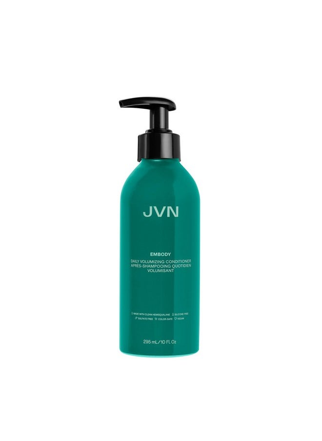 JVN JVN Embody Volumizing Conditioner, Clean, Volume-Boosting Conditioner for All Hair Types, Adds Fullness and Restores Shine, Sulfate-Free, 10 Fluid Ounces  - Image 1