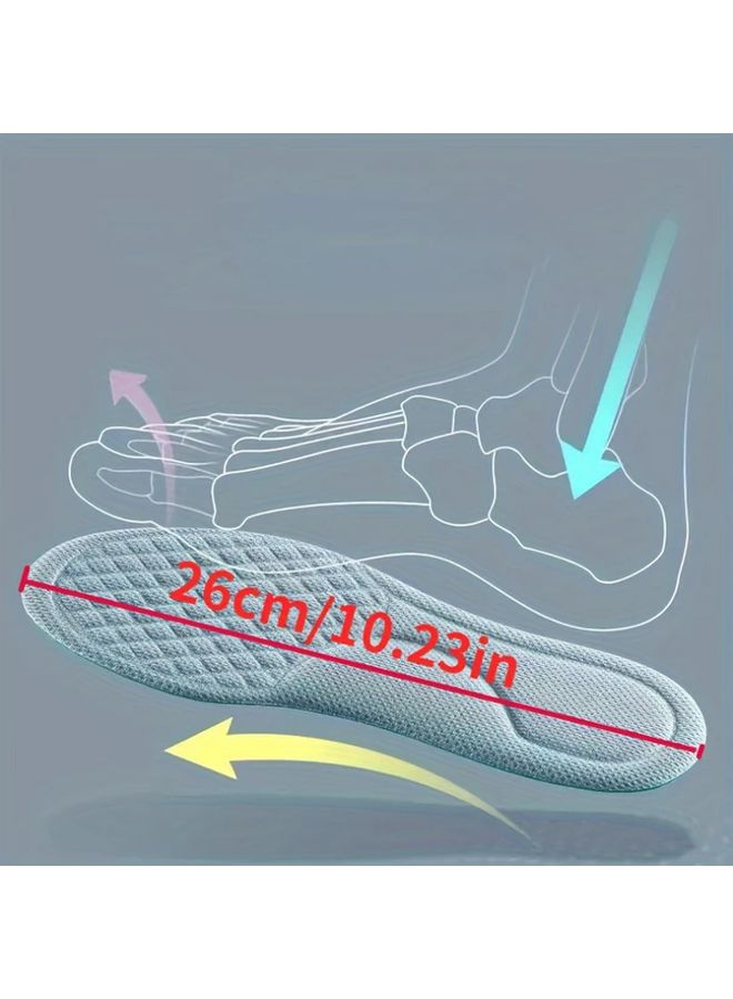 5 Pairs Soft Comfort Insoles Black US Size 4H 5H UK 3.5 4.5 EU 37 38 Suitable for Sports Casual Shoes Men Women All Seasons - Image 3