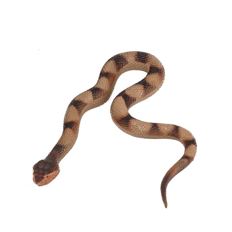 Lohoee Realistic Fake Snakes Toy Lifelike Soft Rubber Garden Snake Scare Birds and Squirrels Tricky Model Snake Toys for Gift Party Favors or Halloween Decoration Props - Image 3