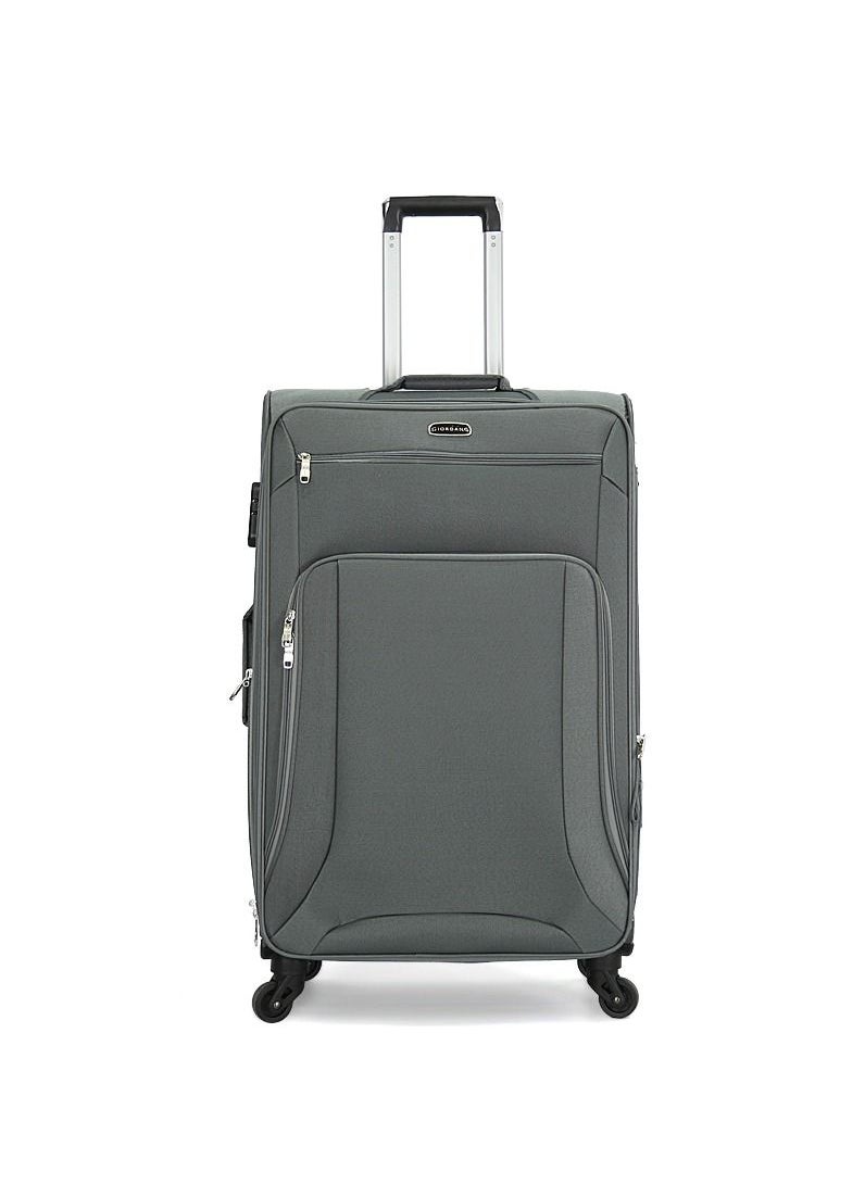 GIORDANO Giordano Trolley Bags 3 PCS Set Softside Spinners,Grey  - Image 2