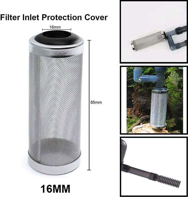 VAYINATO PetzLifeworld Aquarium Stainless Steel Shrimp and Small Fish Guard Mesh Filter (16 MM (Big)) - Image 3