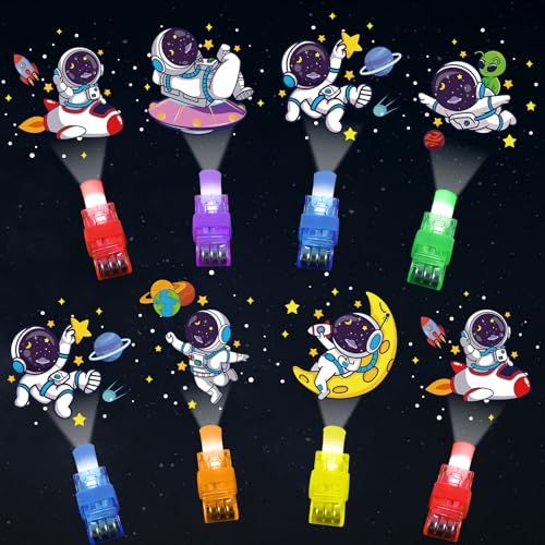 Oitnlaughter 36Pcs Outer Space LED Finger Lights Space Party Favors Glow in the Dark Light Up Finger Lights Galaxy Themed Toys Bulk for Astronaut Birthday Party Goodie Bag Stuffer Birthday Gifts Classroom Prize - Image 1