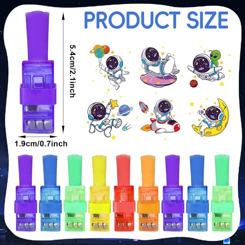 Oitnlaughter 36Pcs Outer Space LED Finger Lights Space Party Favors Glow in the Dark Light Up Finger Lights Galaxy Themed Toys Bulk for Astronaut Birthday Party Goodie Bag Stuffer Birthday Gifts Classroom Prize - Image 5