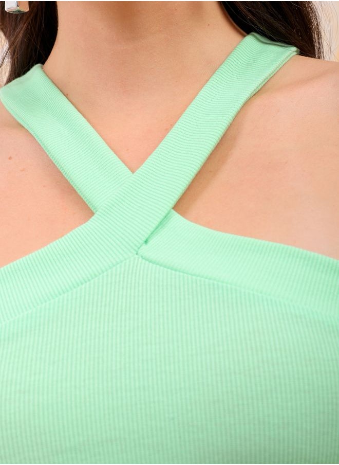 Freehand Women Fitted Casual Solid Crop Top  - Image 5