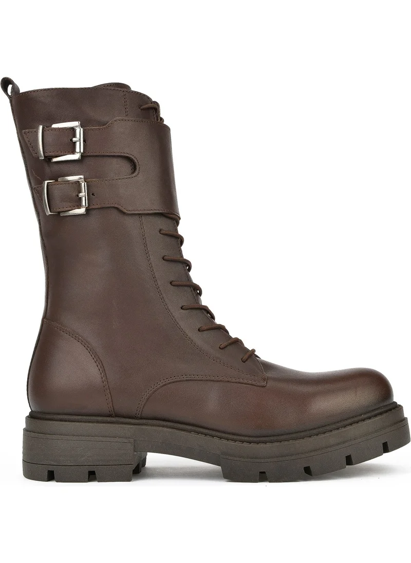 Ziya , Women's Leather Boots 14319Z66382 Brown