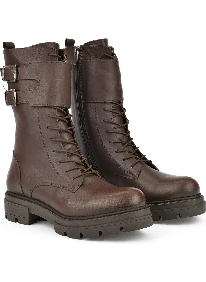 Ziya , Women's Leather Boots 14319Z66382 Brown