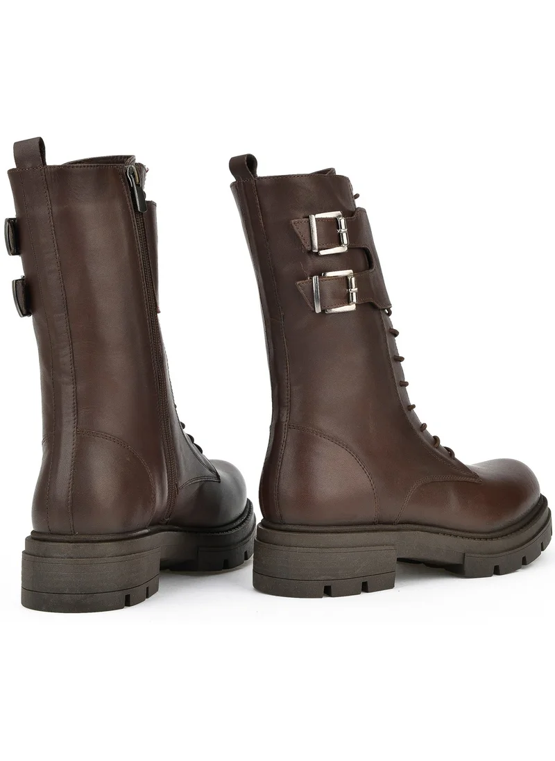 Ziya , Women's Leather Boots 14319Z66382 Brown