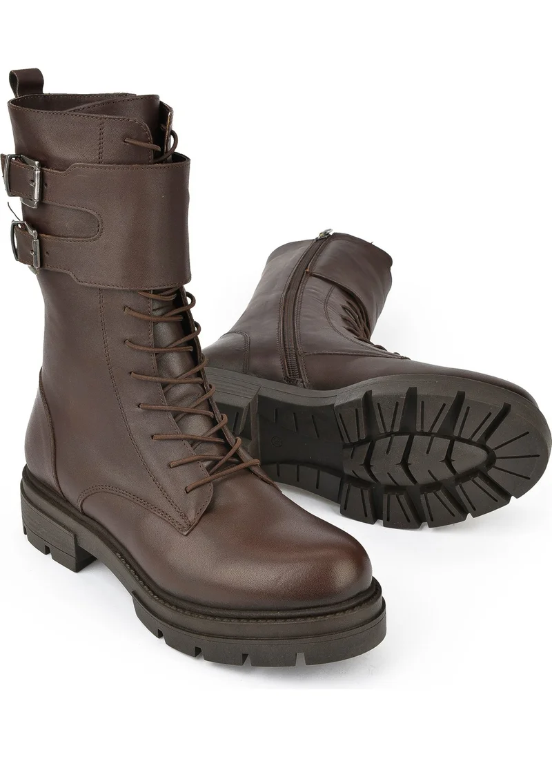 Ziya , Women's Leather Boots 14319Z66382 Brown