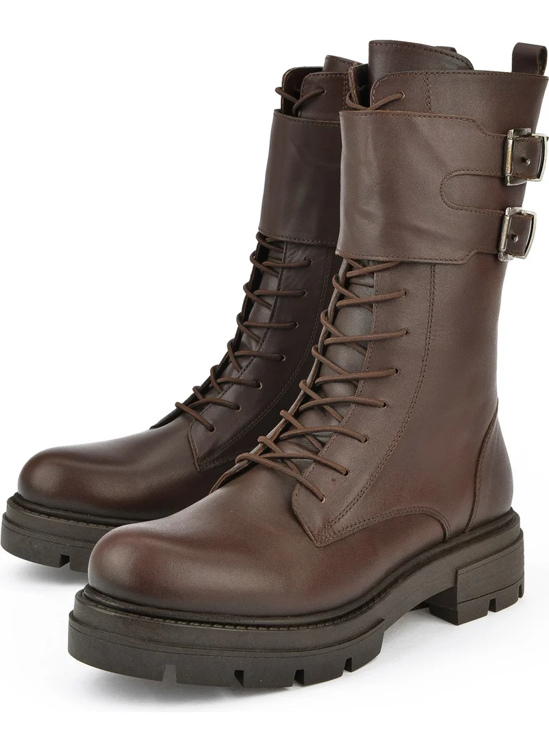 Ziya , Women's Leather Boots 14319Z66382 Brown