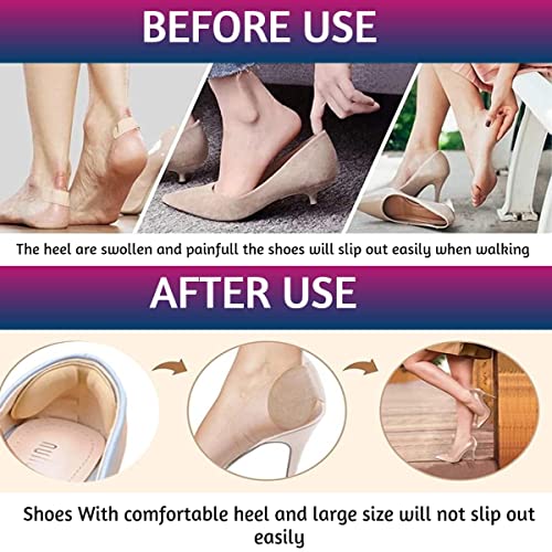 FEXMY Silicone Shoe Bite Protector for Women and Men | Heel Grips for Loose Shoes | Heel Liner Shoe Fillers | Shoe Liner Insert for Shoes too Big | Shoe Adjuster Pads(1xPair_Back Heel Tape) - Image 2