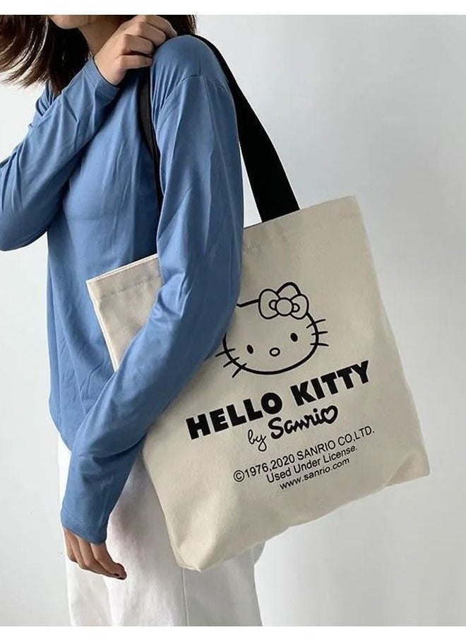 Generic - HelloKitty Canvas Women Shoulder Bag White - Image 1