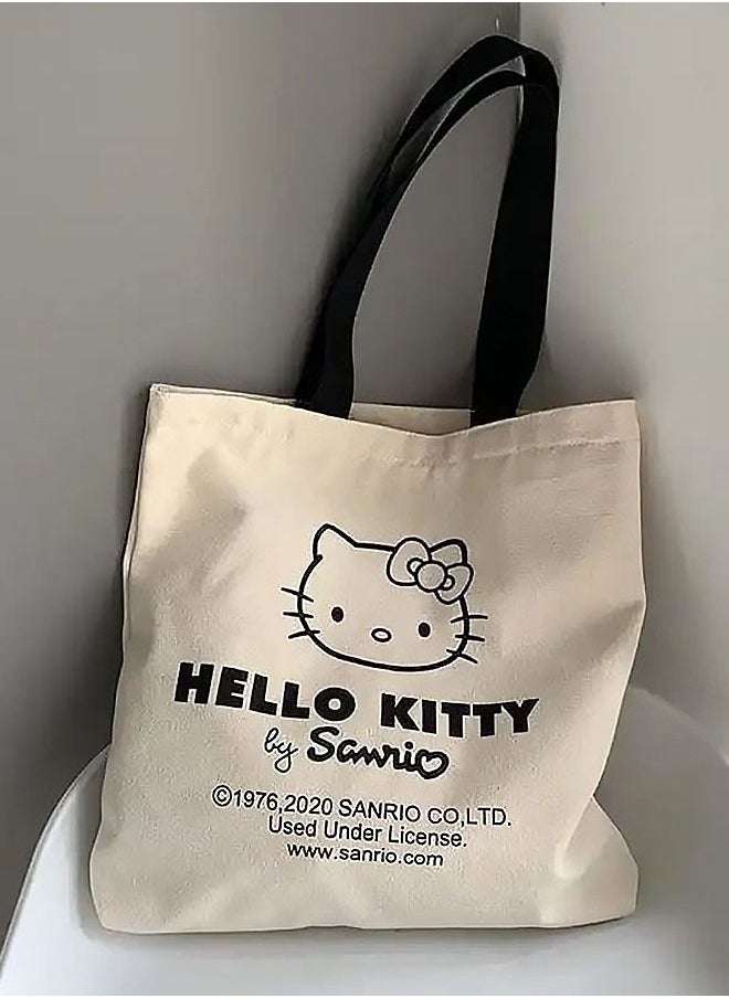 Generic - HelloKitty Canvas Women Shoulder Bag White - Image 1
