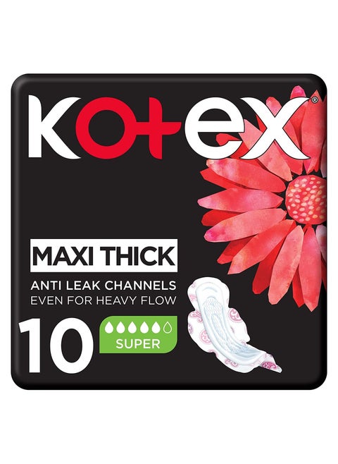 Super Maxi Thick With Wings Anti Leak Heavy Flow Sanitary Pads Mini Portable Travel Pack of 10