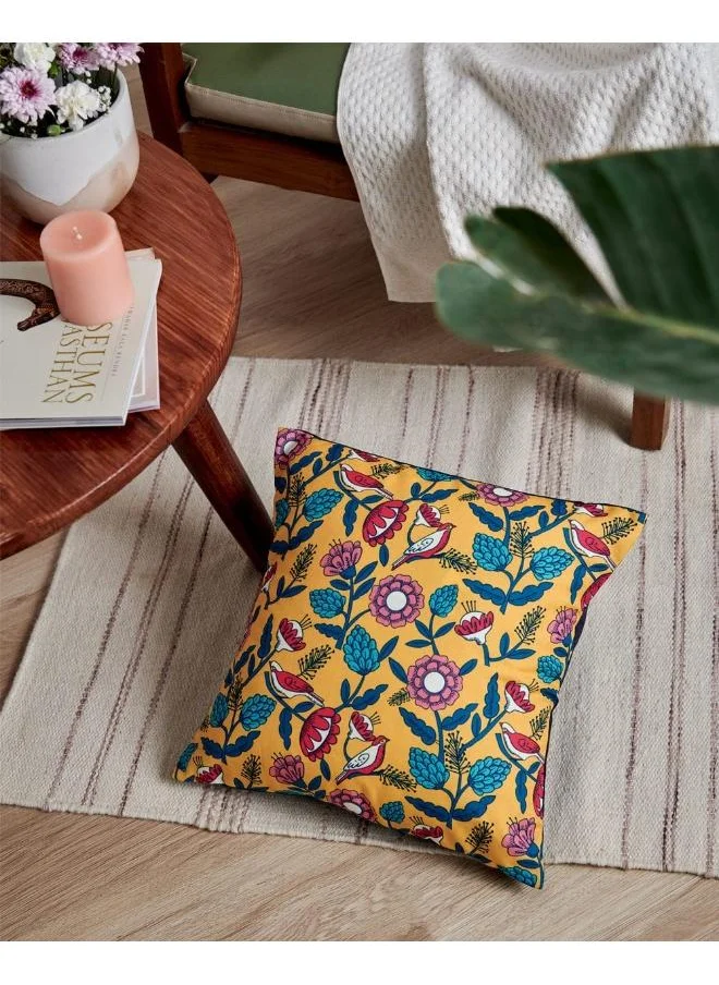 Chumbak Mughal Bagh Cushion Cover, 16"