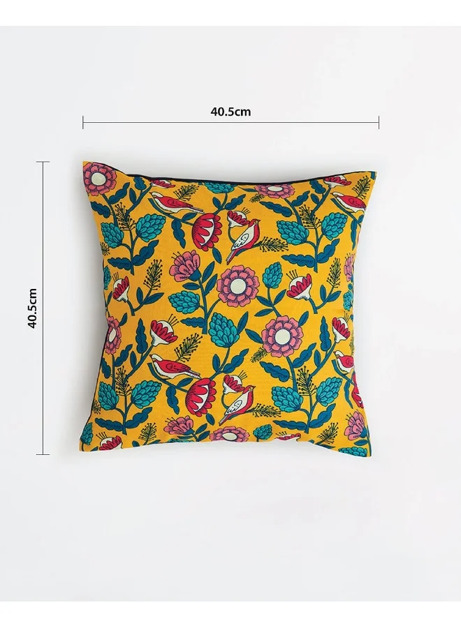 Chumbak Mughal Bagh Cushion Cover, 16"