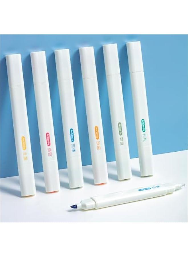 Arabest Rainbow Double Tip Highlighters with Fine Chisel Tip for Students' School Notebooks  - Image 1