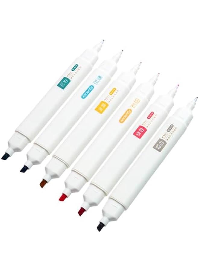 Arabest Rainbow Double Tip Highlighters with Fine Chisel Tip for Students' School Notebooks  - Image 2