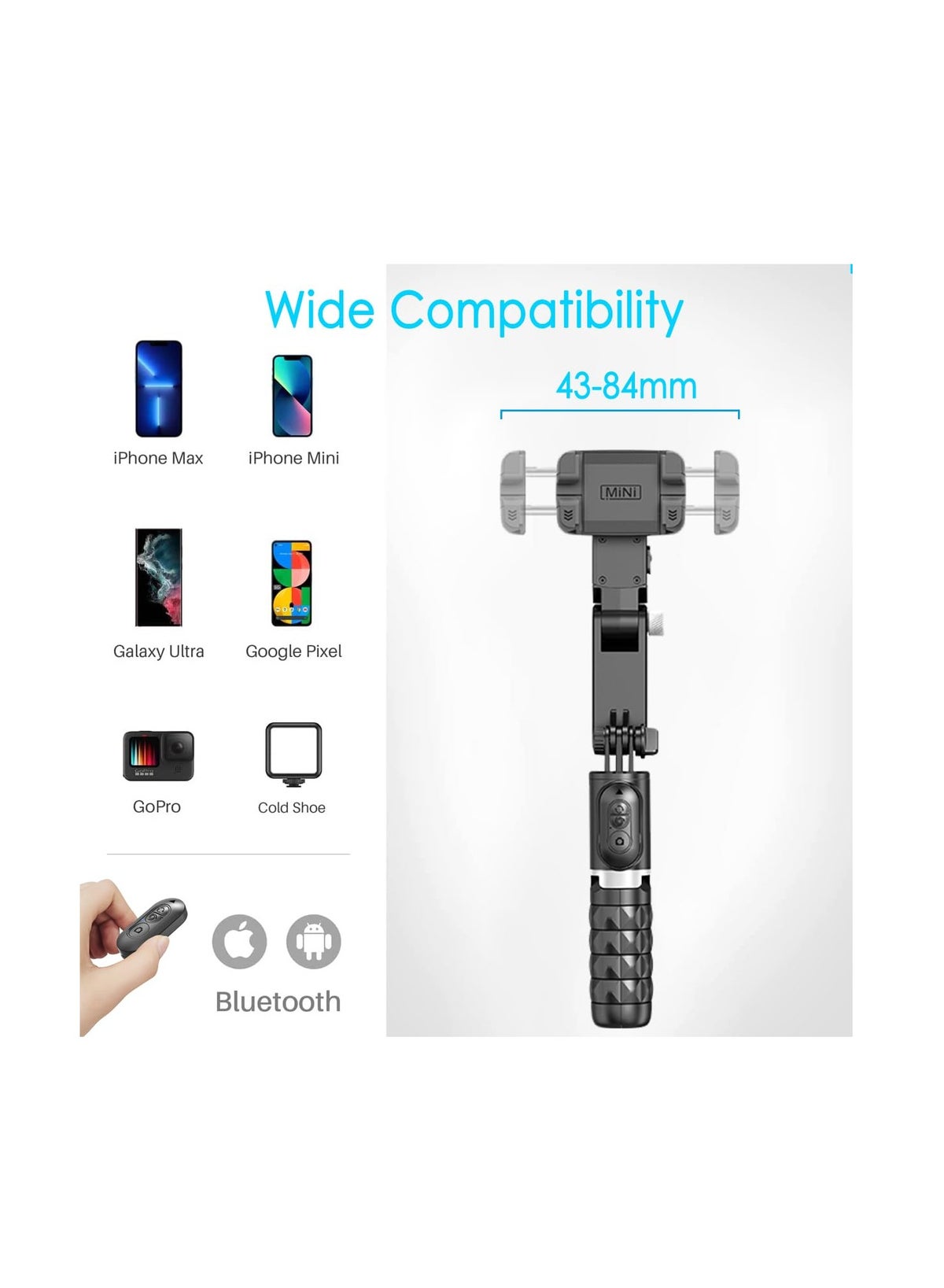 Anmi 1-Axis Auto Face Tracking Gimbal Stabilizer Tripod Selfie Stick
