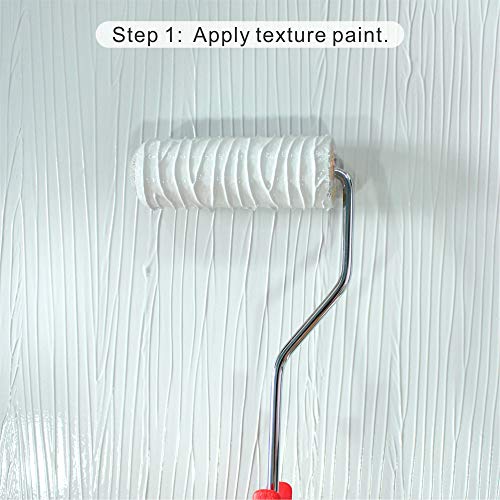 Nichiyo 10'' Patterned Paint Roller for Wall Decoration Classic Brick Embossing Texture Rubber Roller Decorative Household DIY Paint Art Tool for Wall Decoration (EG726T) - Image 3