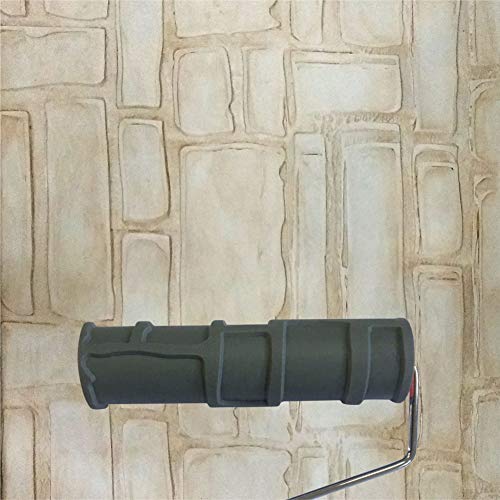 Nichiyo 10'' Patterned Paint Roller for Wall Decoration Classic Brick Embossing Texture Rubber Roller Decorative Household DIY Paint Art Tool for Wall Decoration (EG726T) - Image 1