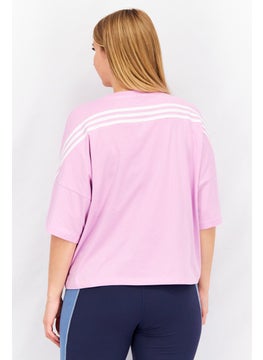 Women Crew Neck Short Sleeves Brand Logo T-Shirt, Pink - pzsku/ZD31D5FDAE17F37AD5D0DZ/45/_/1738678223/9864e926-c26b-4ef8-b81a-cbd34db3e92e