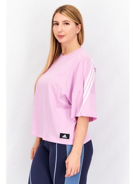 Women Crew Neck Short Sleeves Brand Logo T-Shirt, Pink - pzsku/ZD31D5FDAE17F37AD5D0DZ/45/_/1738678224/d4d189a3-2b47-4136-83f4-3a501bbce861