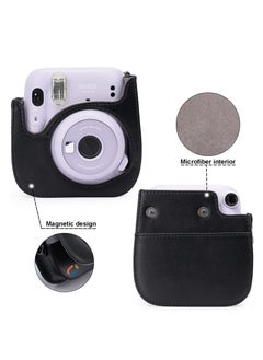 SYOSI PU Leather For Instax Camera Compact Case for Fujifilm Instax Mini 11/9/8/8+ Instant Film Camera Black Penguin  - Image 3