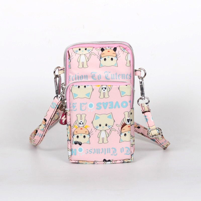 Mobile Phone Bag Women'S Cross-Body Mini Bag Fashion Mobile Phone Cloth Bag Wrist Coin Purse Vertical - Image 1