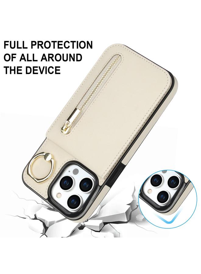 اس-توب جراب هاتف iPhone 16 Plus مزود بحلقة وسحاب وفتحة بطاقة RFID - Image 5