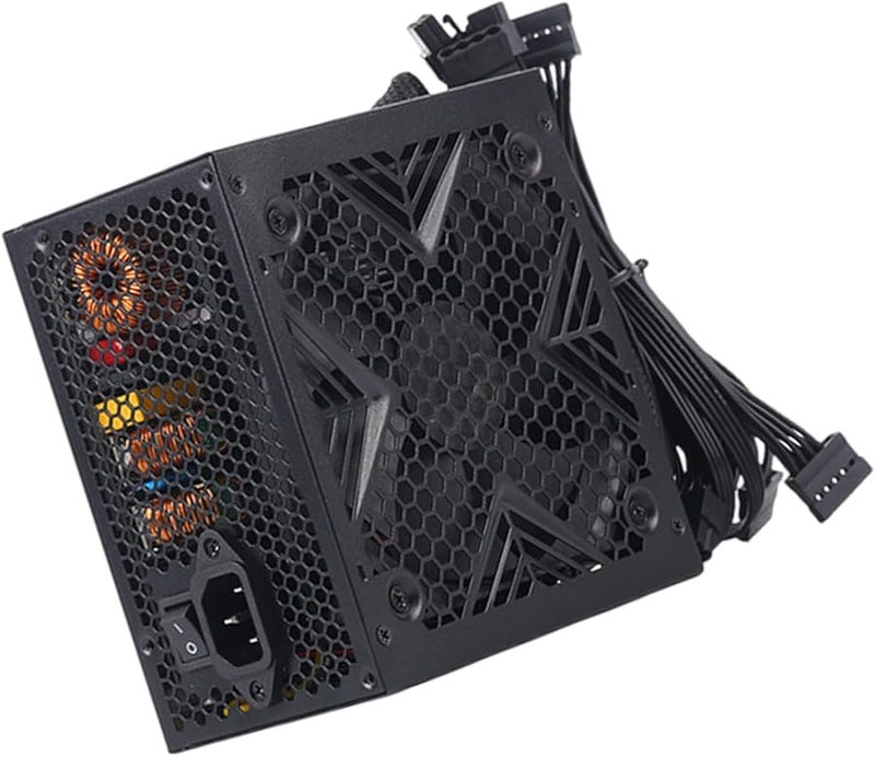 550 واط مصدر طاقة كمبيوتر ألعاب صغير الحجم معزز لتبديد الحرارة ومجموعة كابلات طويلة - Image 4