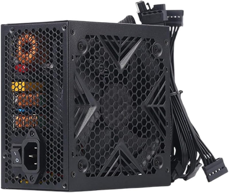 550 واط مصدر طاقة كمبيوتر ألعاب صغير الحجم معزز لتبديد الحرارة ومجموعة كابلات طويلة - Image 1