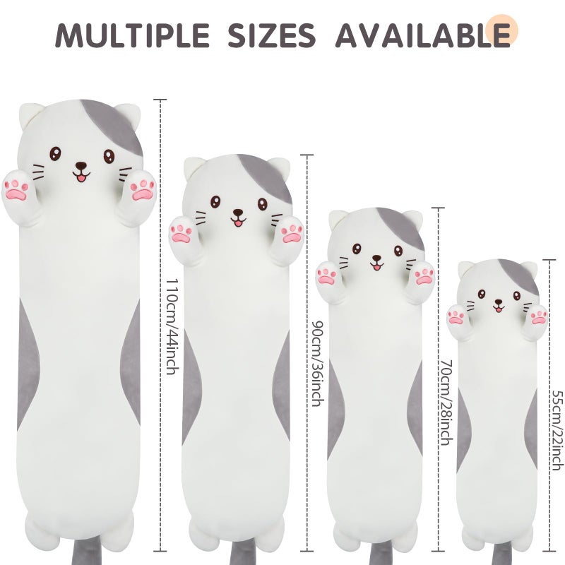 Dalmao 44 inch Giant Cat Stuffed Long Body Pillow, Jumbo Cat Stuffed Animal, Soft Plush Toy Cuddle Plushies Gift for Kids Boys Girls Birthday - Image 2
