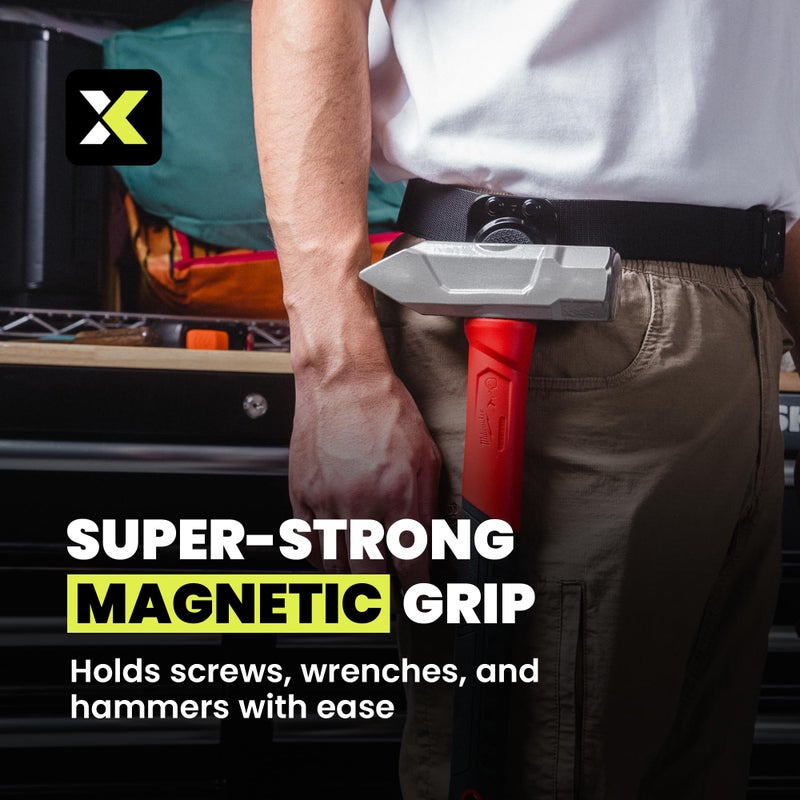 KLX Tools - Magnetic Tool Holder - Strong Clip-On Belt Magnet Holster for Screws, Nails, Drill Bits, Hammer, Sockets, Pliers, Screw Drivers, Trowel, Wrench, or Any Magnetic Tools - Image 3