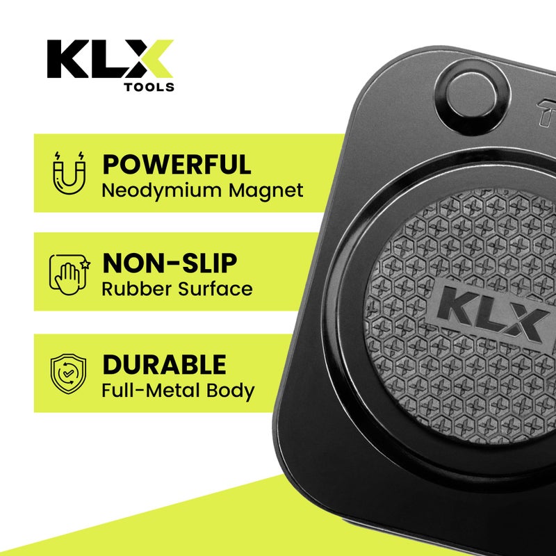 KLX Tools - Magnetic Tool Holder - Strong Clip-On Belt Magnet Holster for Screws, Nails, Drill Bits, Hammer, Sockets, Pliers, Screw Drivers, Trowel, Wrench, or Any Magnetic Tools - Image 2