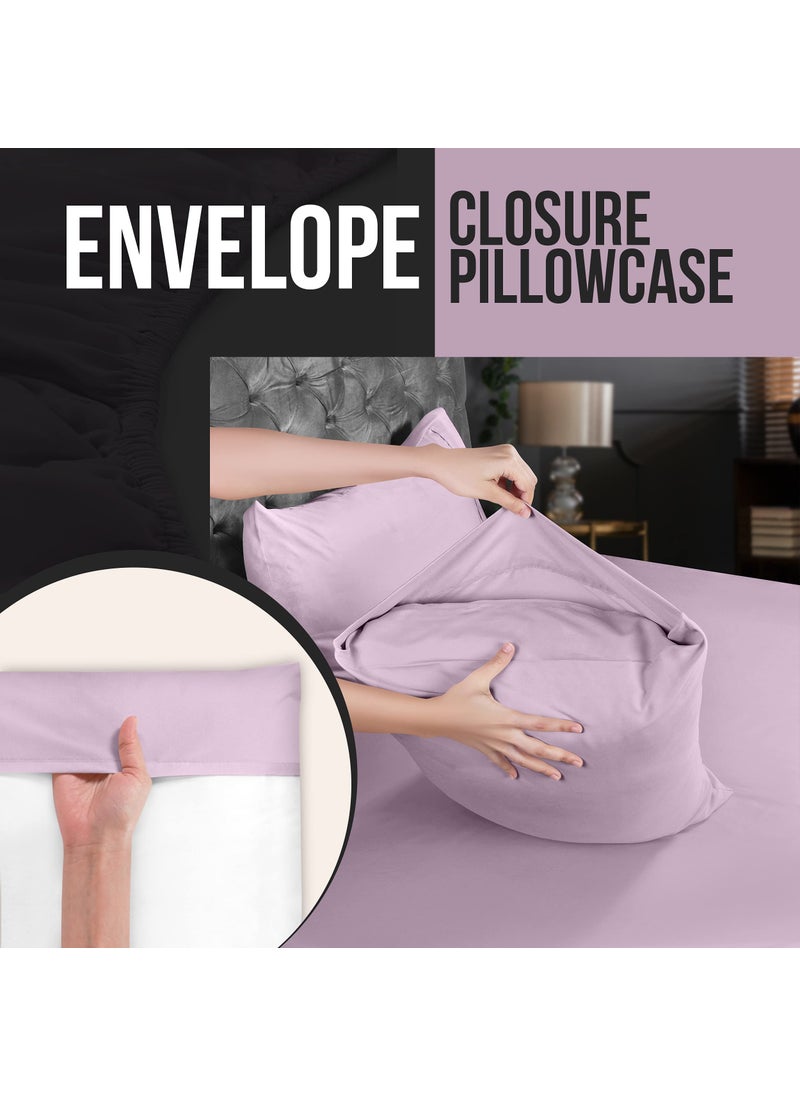 Utopia Bedding Utopia Bedding Queen Pillow Cases - 4 Pack - Envelope Closure - Soft Brushed Microfiber Fabric - Shrinkage and Fade Resistant Pillow Covers Queen Size 20 X 30 Inches (Queen  Lavender)  - Image 4