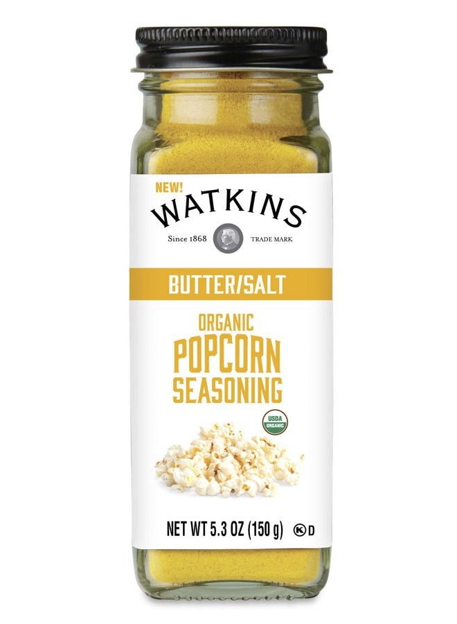 Watkins تتبيلة فشار بالزبدة العضوية والملح الفاخر، 5.3 أونصة - Image 1